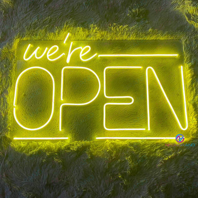 Open Neon Sign We're Open Business Led Light