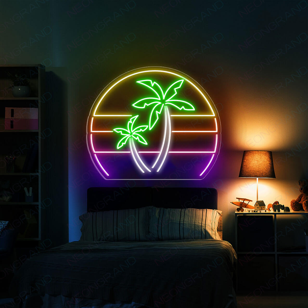Palm Tree Neon Sign Tropical Plant Led Light 3