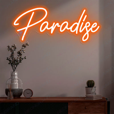 Paradise Neon Sign Bedroom Led Light Up Sign orange