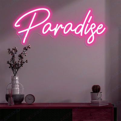 Paradise Neon Sign Bedroom Led Light Up Sign pink