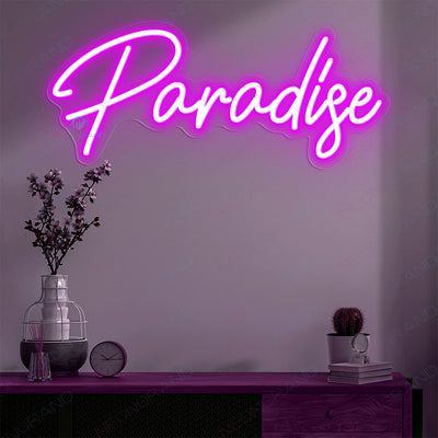 Paradise Neon Sign Bedroom Led Light Up Sign purple1