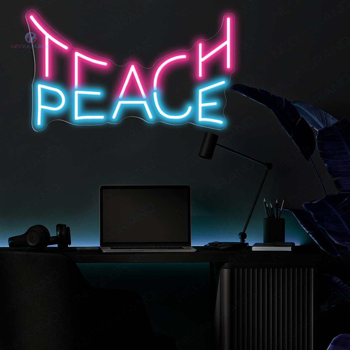 Peace Neon Sign Led Light pink
