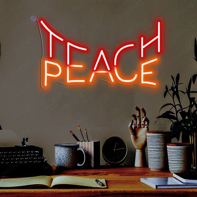 Peace Neon Sign Led Light red
