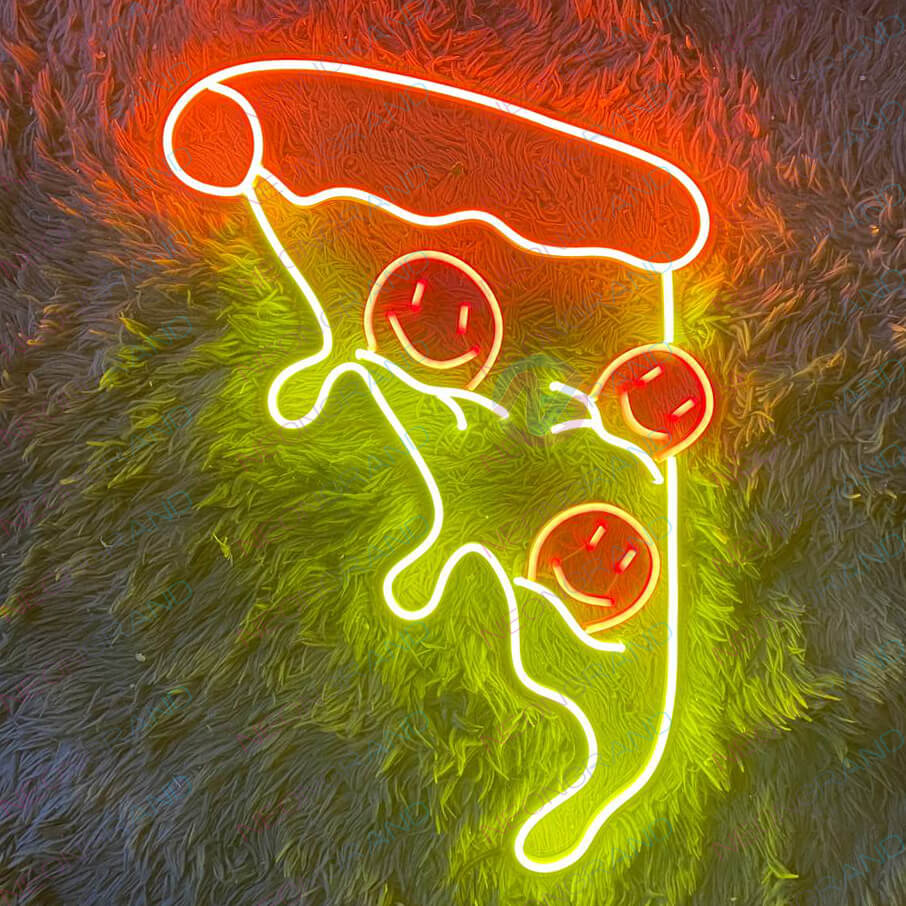 Pizza Sign Neon Pizza Slice Food Led Light Feature