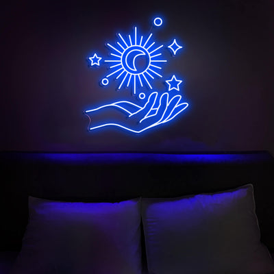 Psychic Neon Sign Galaxy Hand Led Light