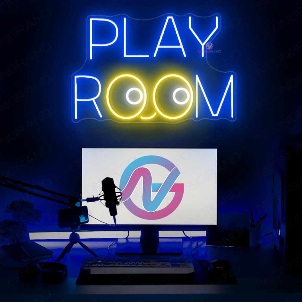 Playroom Neon Sign Game Led Light blue