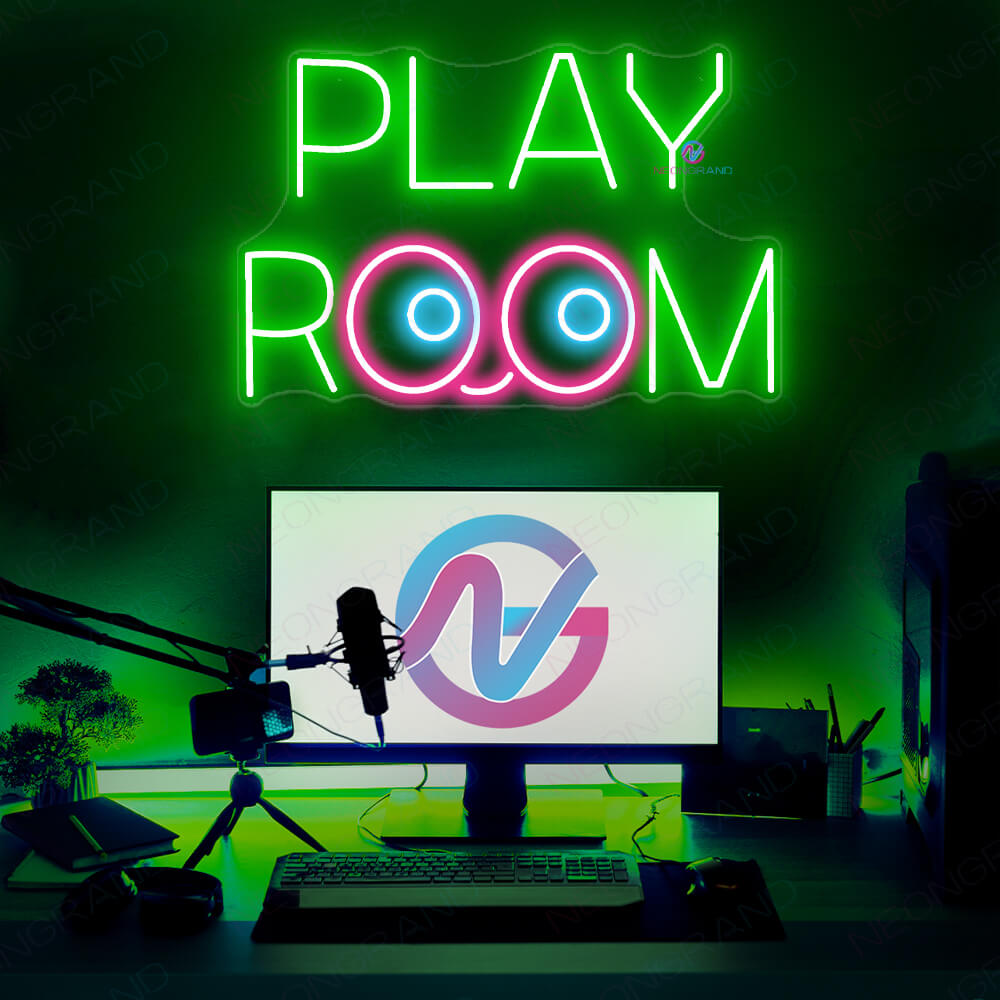 Playroom Neon Sign Game Led Light green