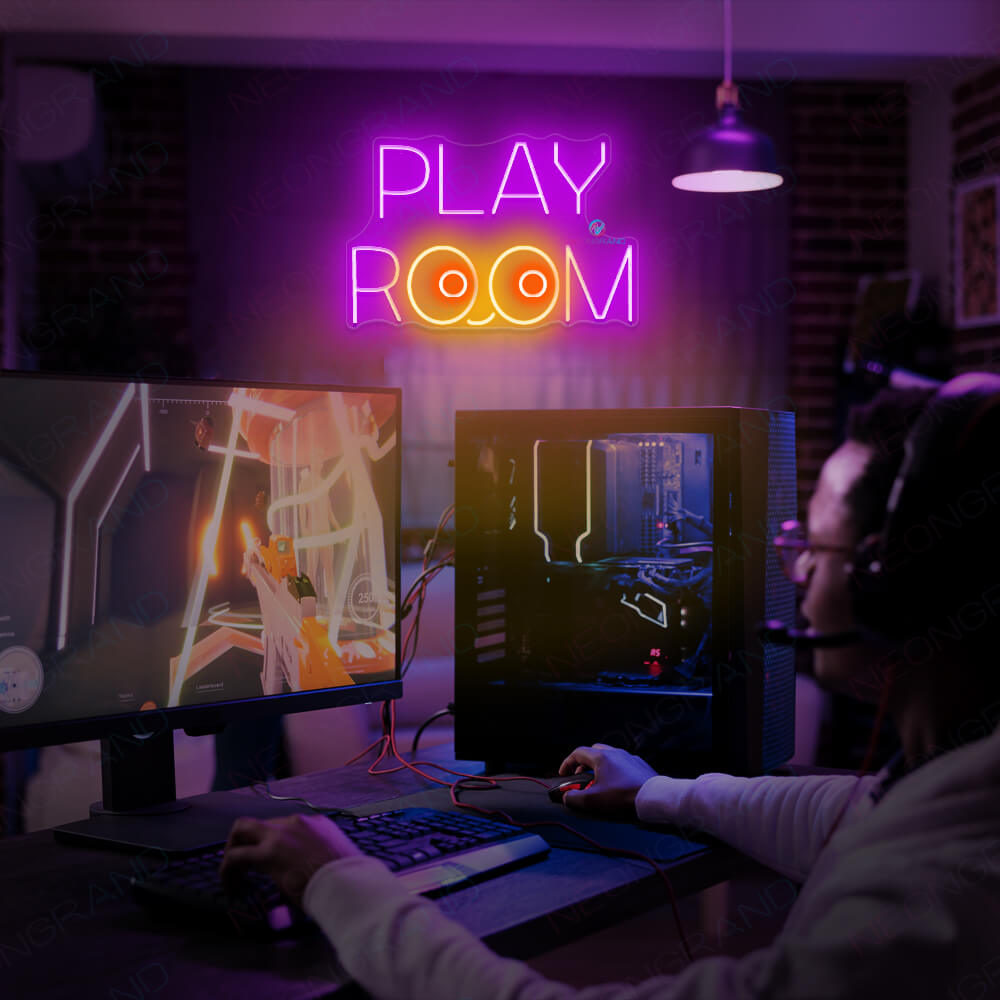 Playroom Neon Sign Game Led Light violet