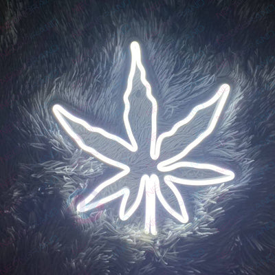 Pot Leaf Neon Sign Weed Neon Sign Marijuana Led Light White wm