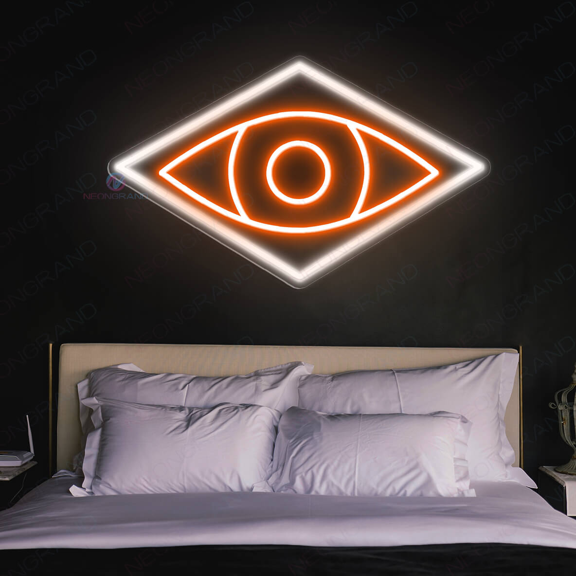 Psychic Neon Sign Eyes Led Light orange