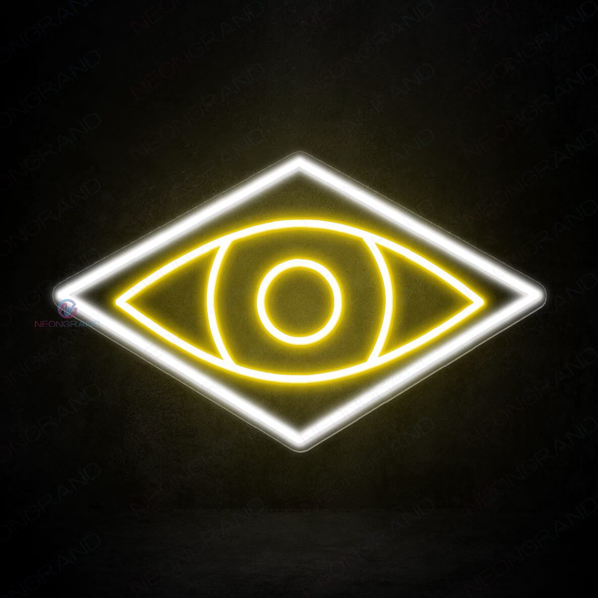 Psychic Neon Sign Eyes Led Light yellow