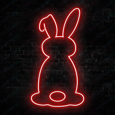 Rabbit Neon Sign Animal Led Light red