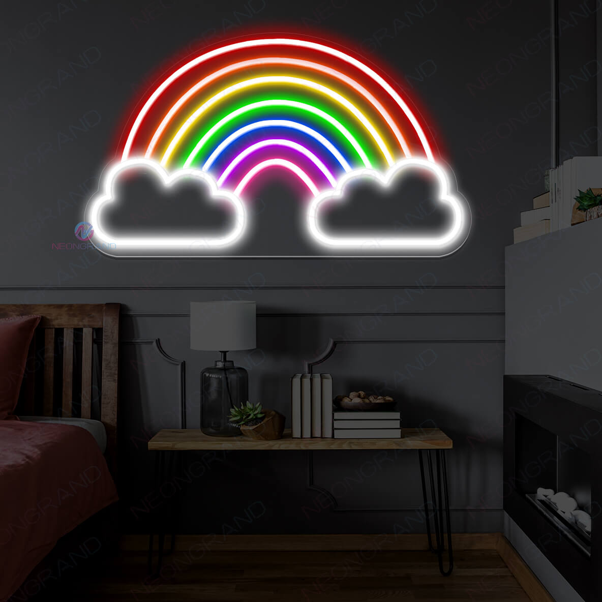 Rainbow Neon Light Cloud Led Sign 3