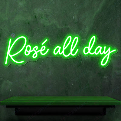 Rose All Day Neon Sign Led Light green