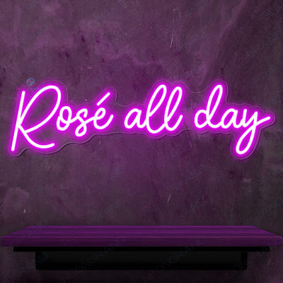 Rose All Day Neon Sign Led Light purple