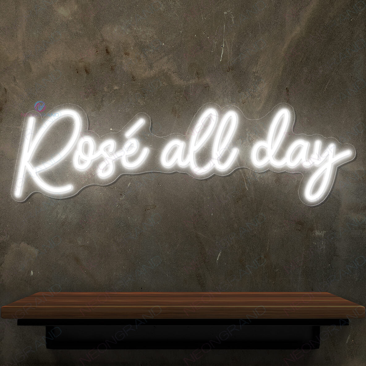 Rose All Day Neon Sign Led Light white