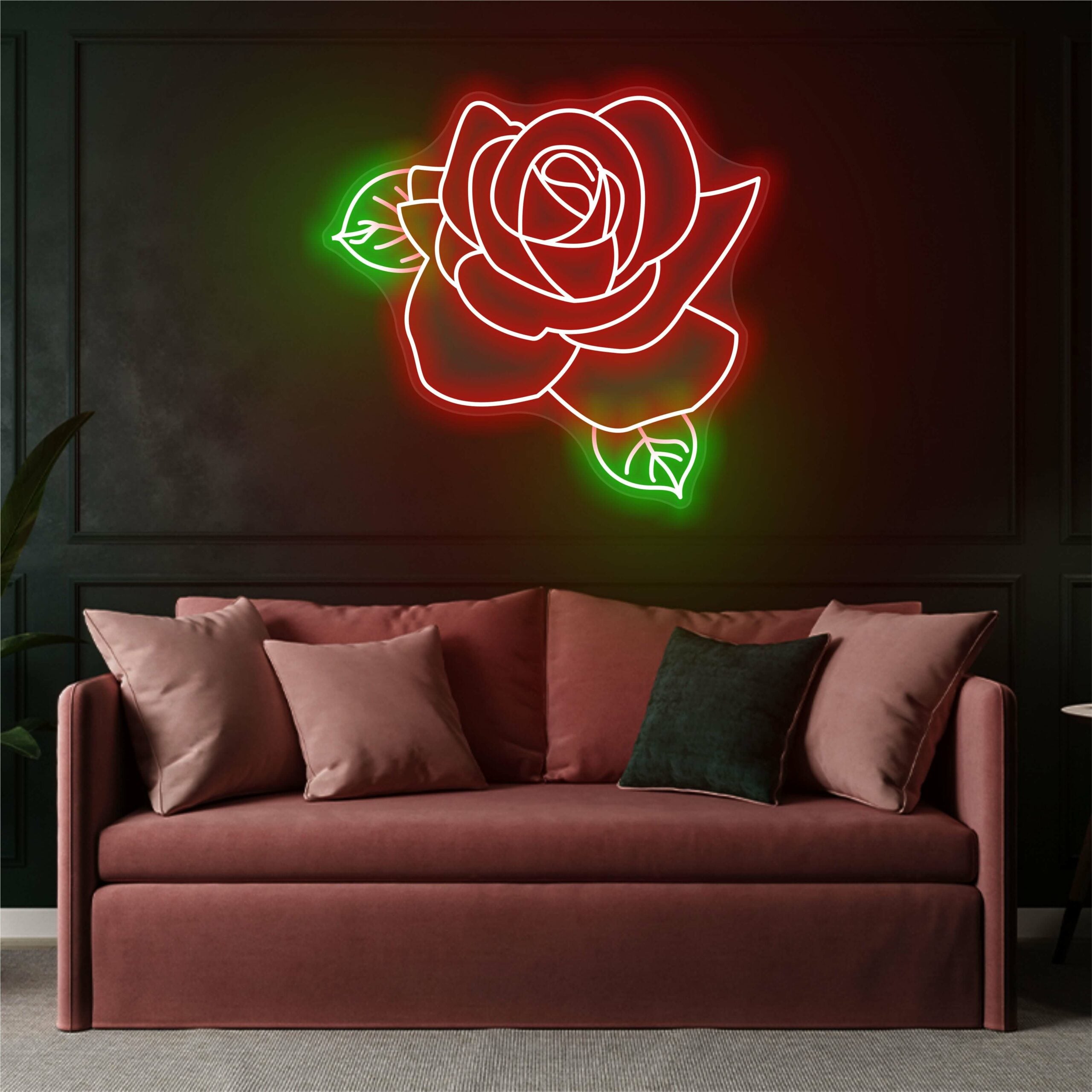 Rose Neon Light Flower Led Red Neon Sign - NeonGrand