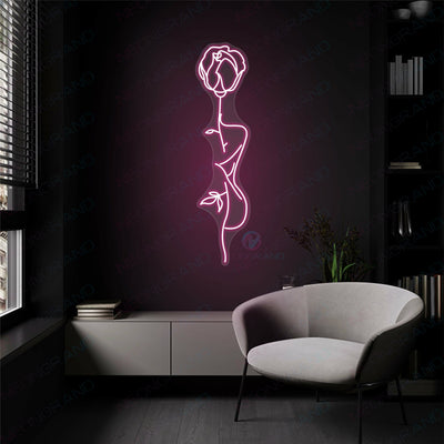 Rose Neon Light Sexy Flower Led Sign PINK