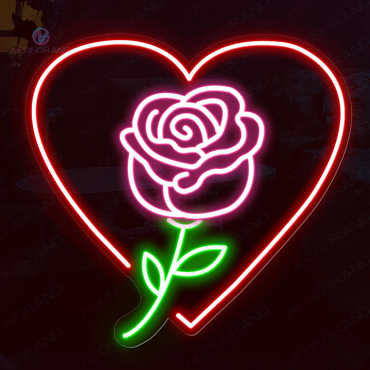 Rose Neon Sign Flower Led Light 3