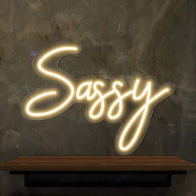 Sassy Neon Sign Stay Sassy Neon Party Led Light gold yellow