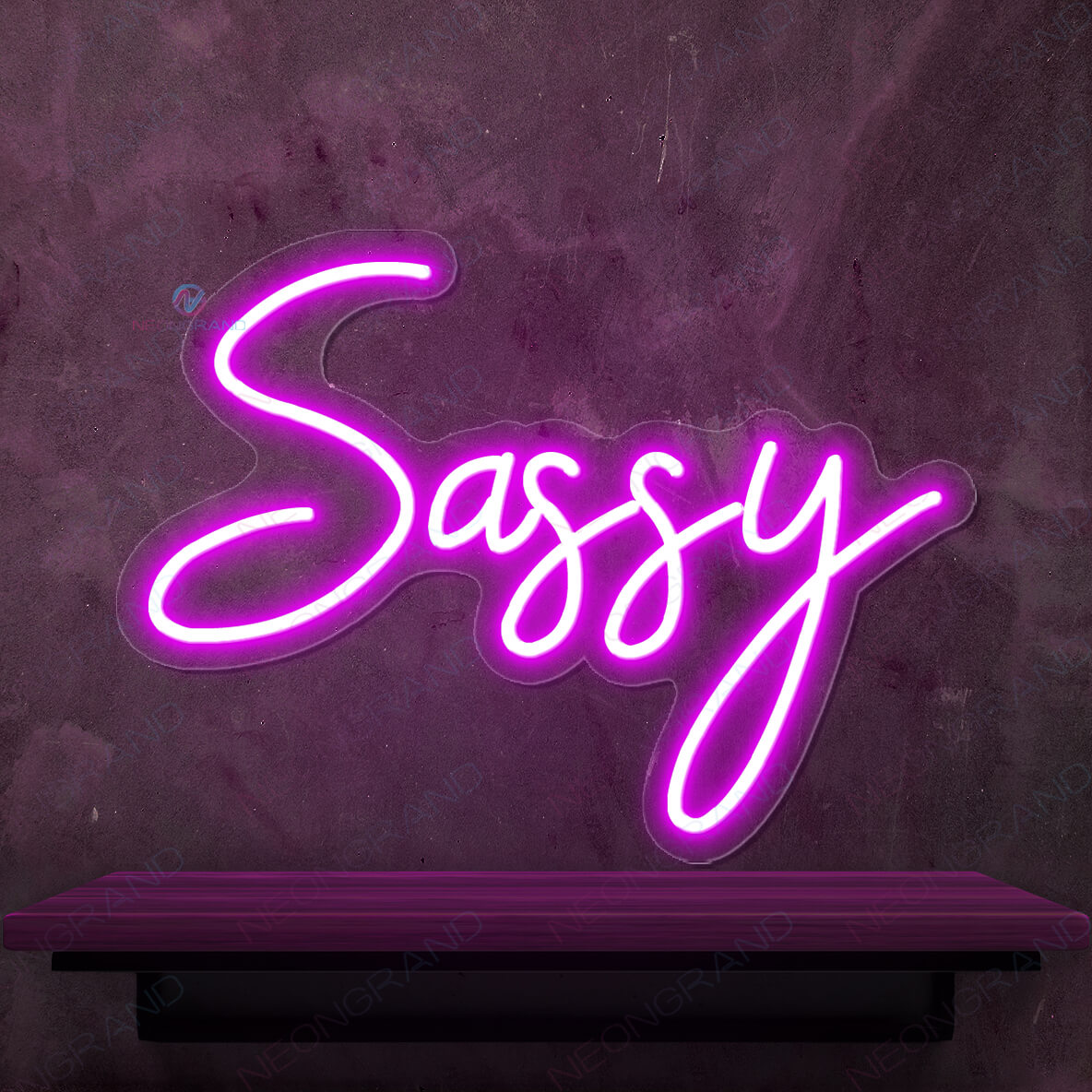Sassy Neon Sign Stay Sassy Neon Party Led Light purple