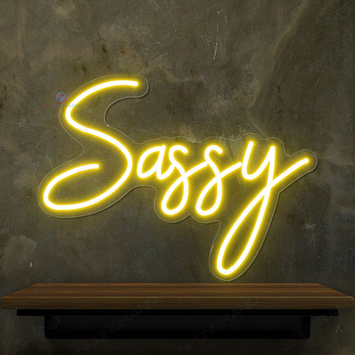 Sassy Neon Sign Stay Sassy Neon Party Led Light yellow