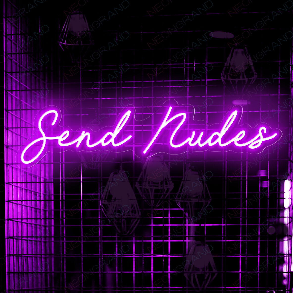 Send Nudes Neon Sign Led Light purple1