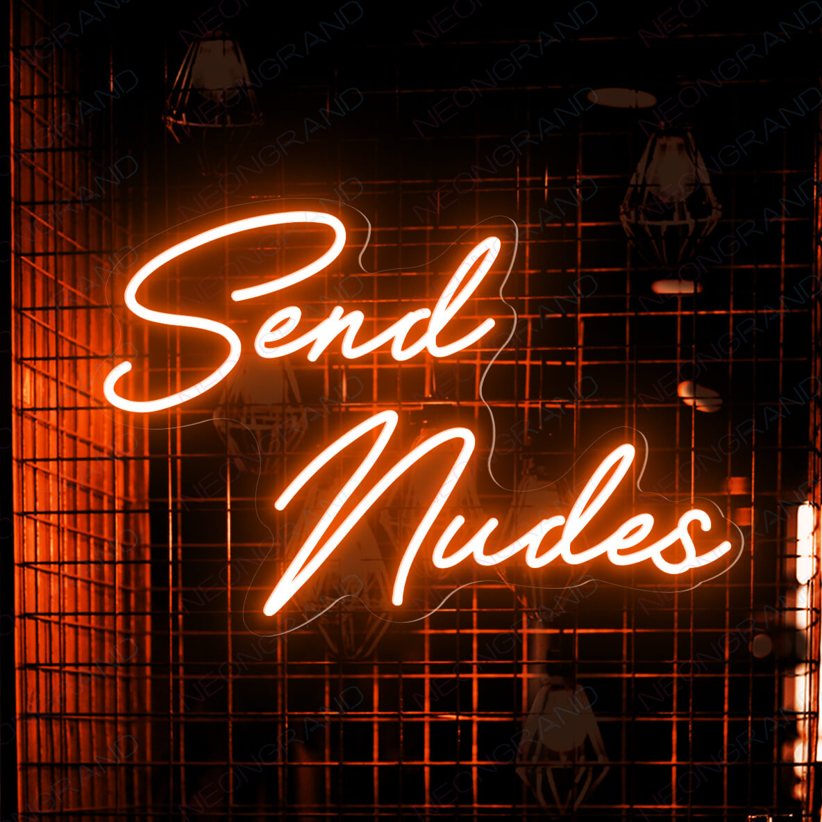 Send Nudes Neon Sign Sexy Led Light orange