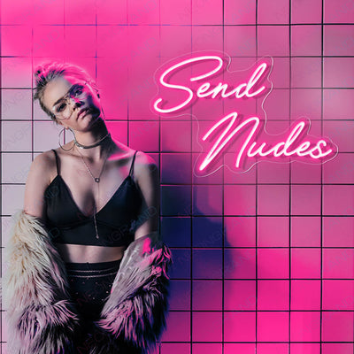 Send Nudes Neon Sign Sexy Led Light pink
