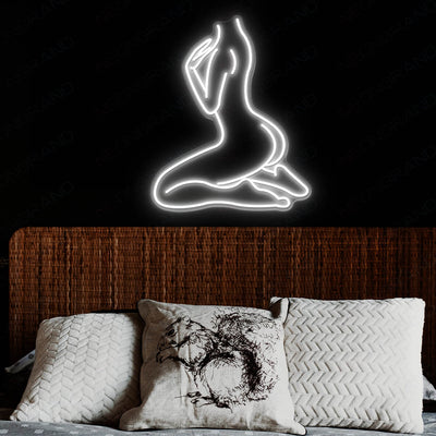 Sexy Female Body Neon Sign Woman Led Light white