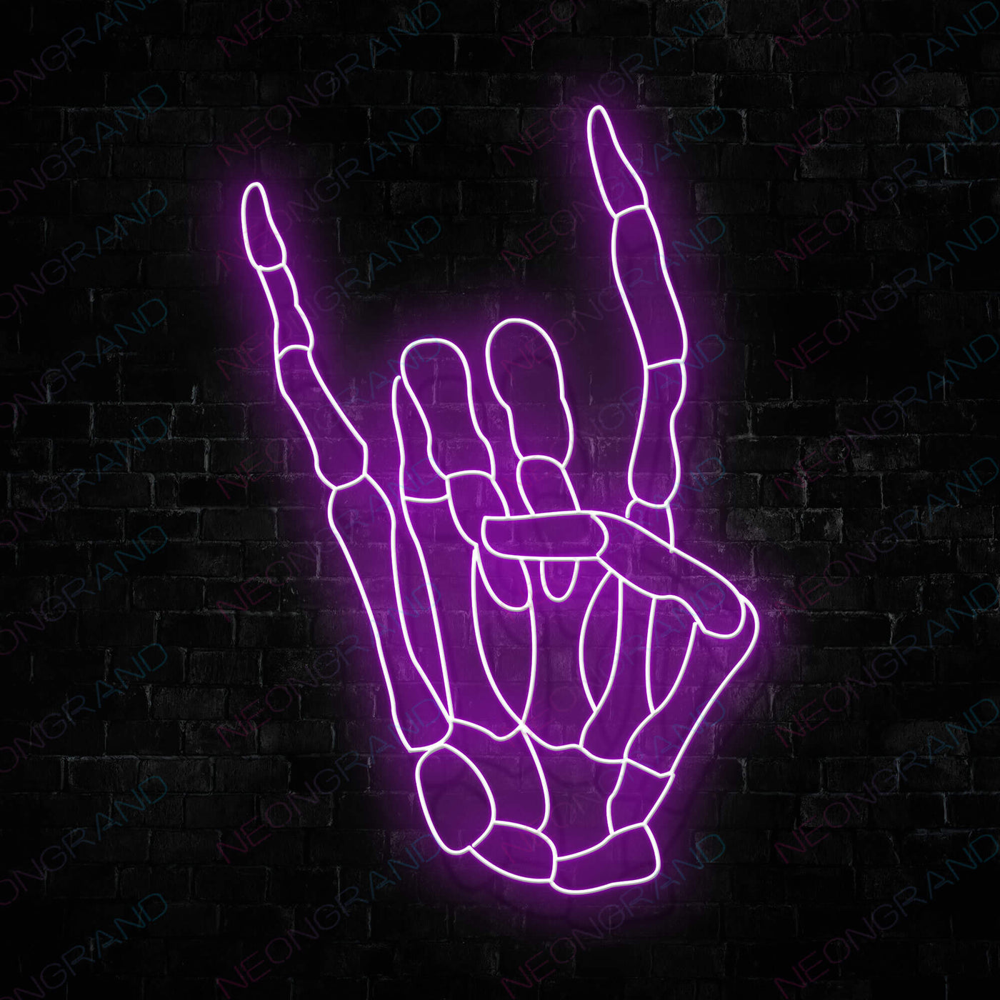 Skellihanf Neon Skull Led Sign Purple
