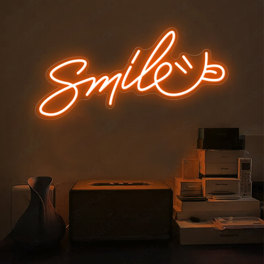 Smile Neon Sign Smiley Face Led Light - NeonGrand
