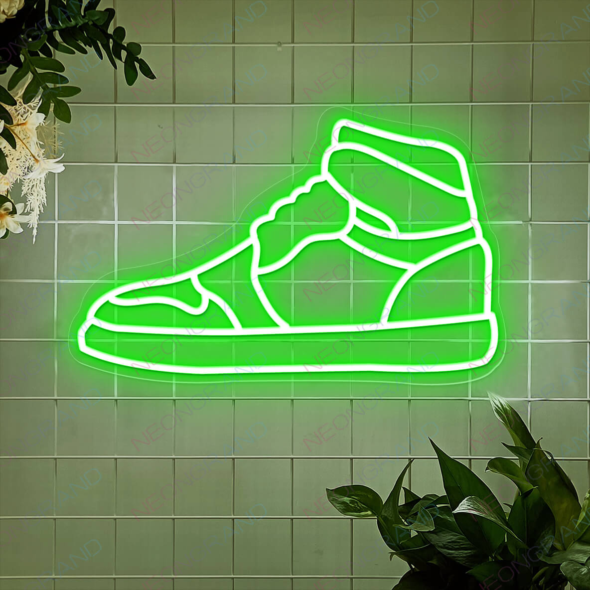 Sneaker Neon Sign Shoe Led Light green