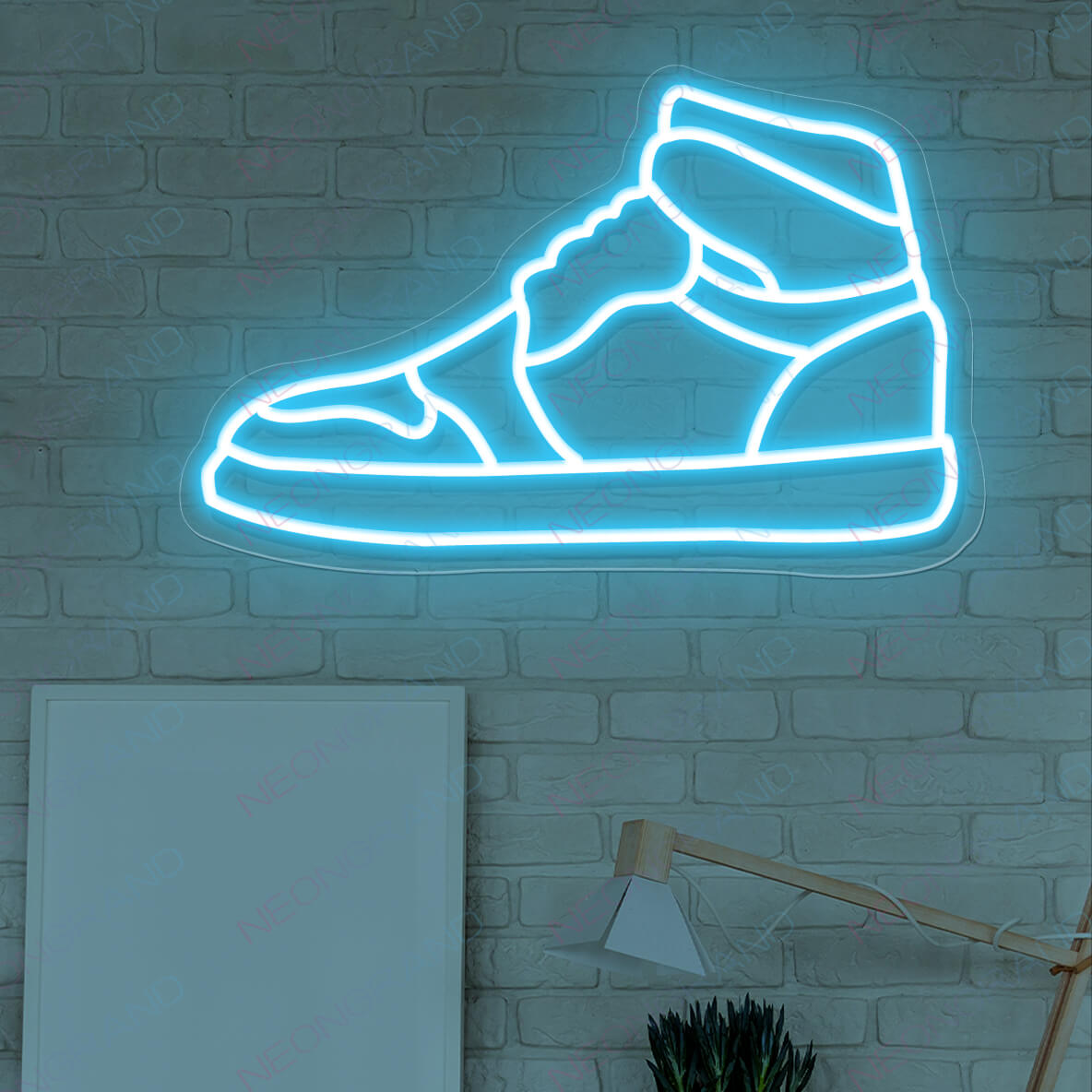Sneaker Neon Sign Shoe Led Light light blue