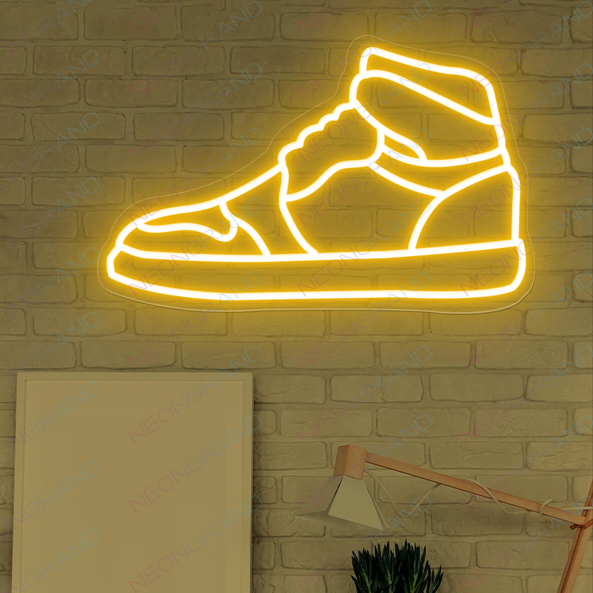 Sneaker Neon Sign Shoe Led Light orange yellow