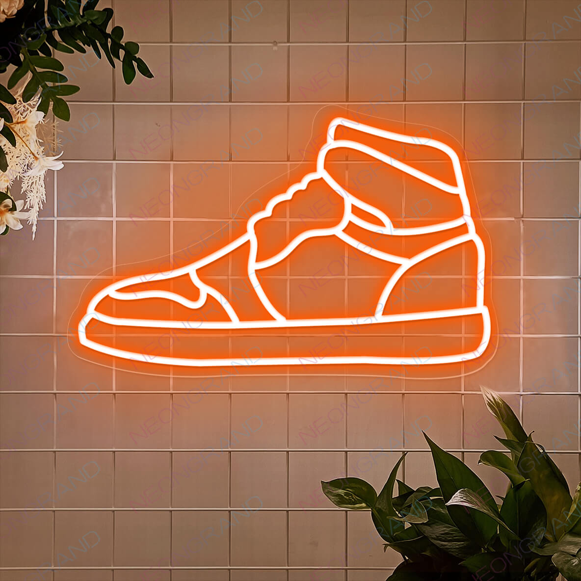 LED Neon-Lampe Sneaker Dunked, orange/weiß – Shoppen Im Kaufrausch