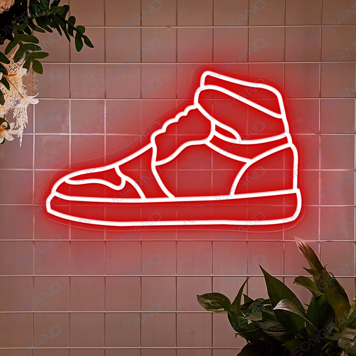 Sneaker Neon Sign Shoe Led Light red