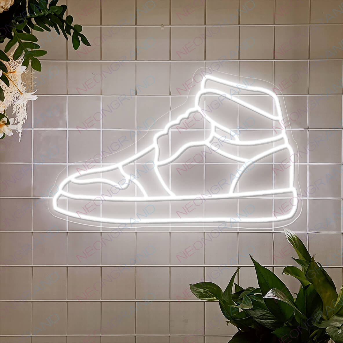 Sneaker Neon Sign Shoe Led Light white