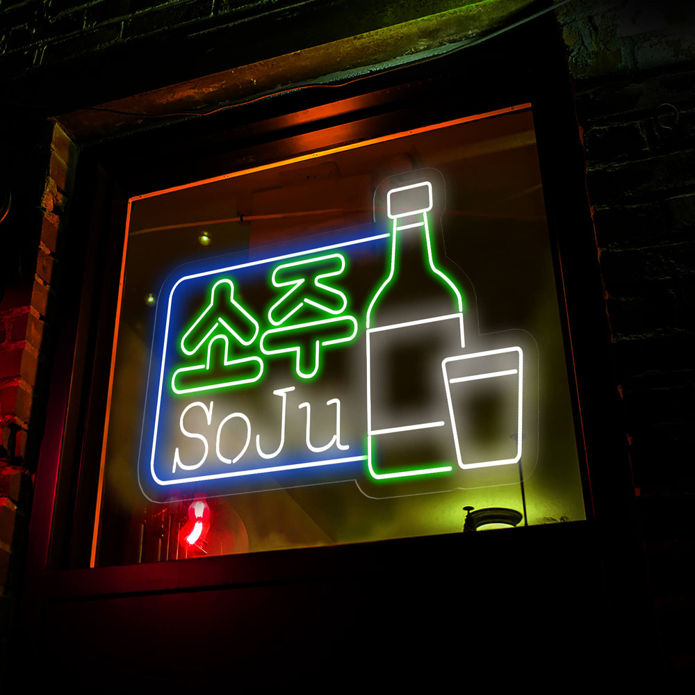Korean Neon Sign Light Soju Neon Sign - NeonGrand