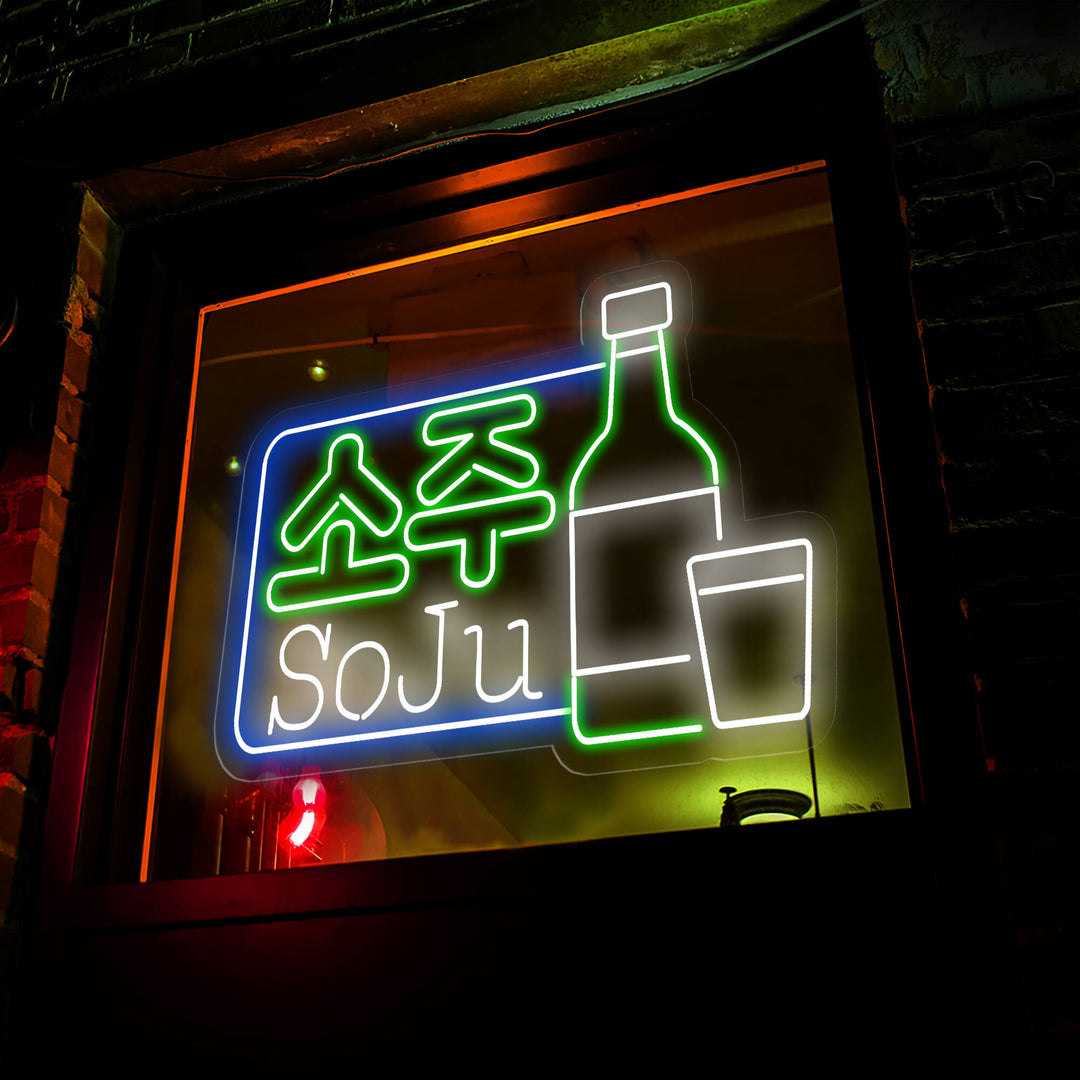 Soju Neon Sign Korean Drink Led Light - NeonGrand