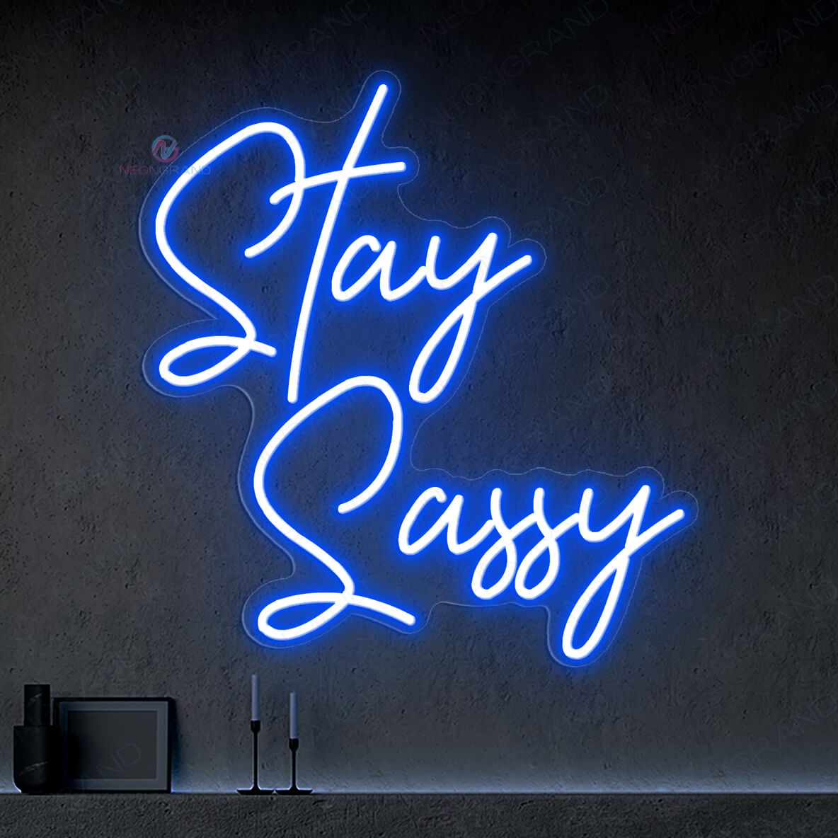 Stay Sassy Neon Sign Cool Neon Sign Party Led Light blue