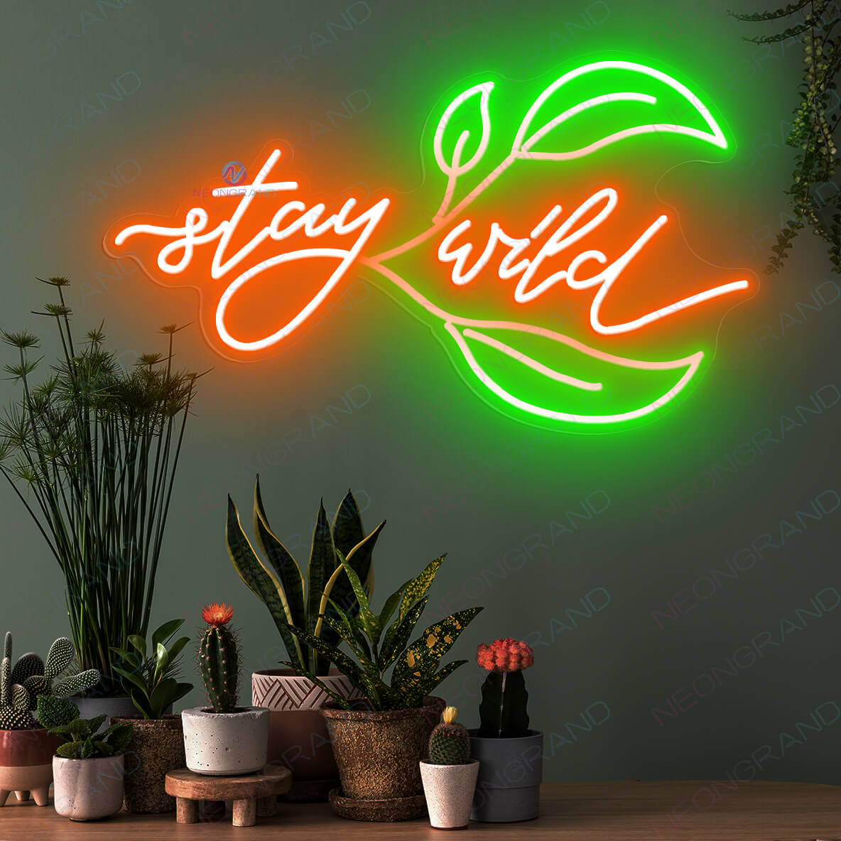 Stay Wild Neon Sign Tropical Led Light orange