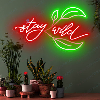 Stay Wild Neon Sign Tropical Led Light red