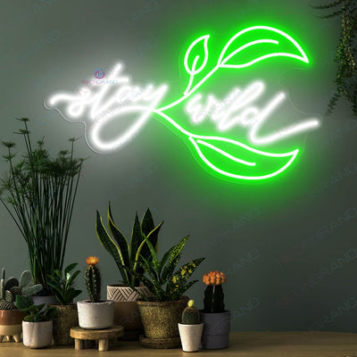 Stay Wild Neon Sign Tropical Led Light white