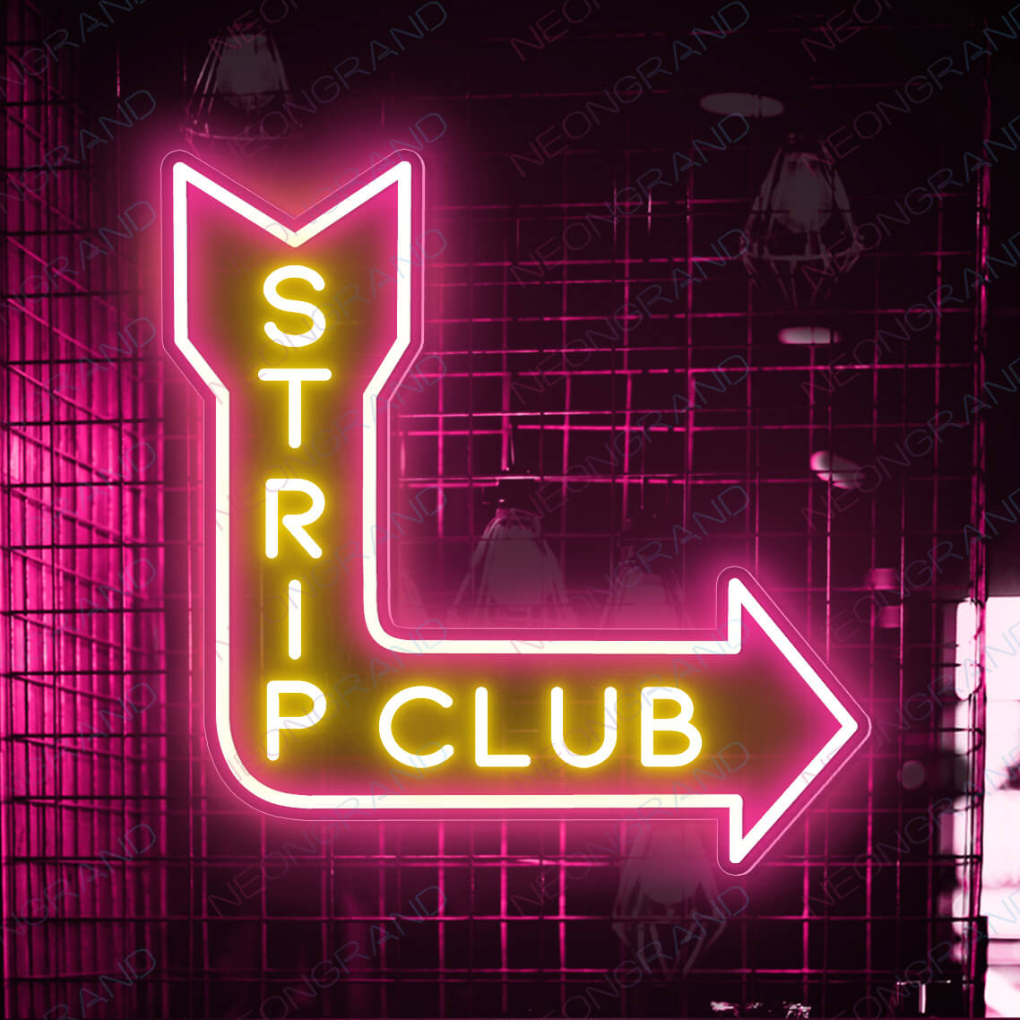 Strip Club Neon Sign Bar Led Light yellow