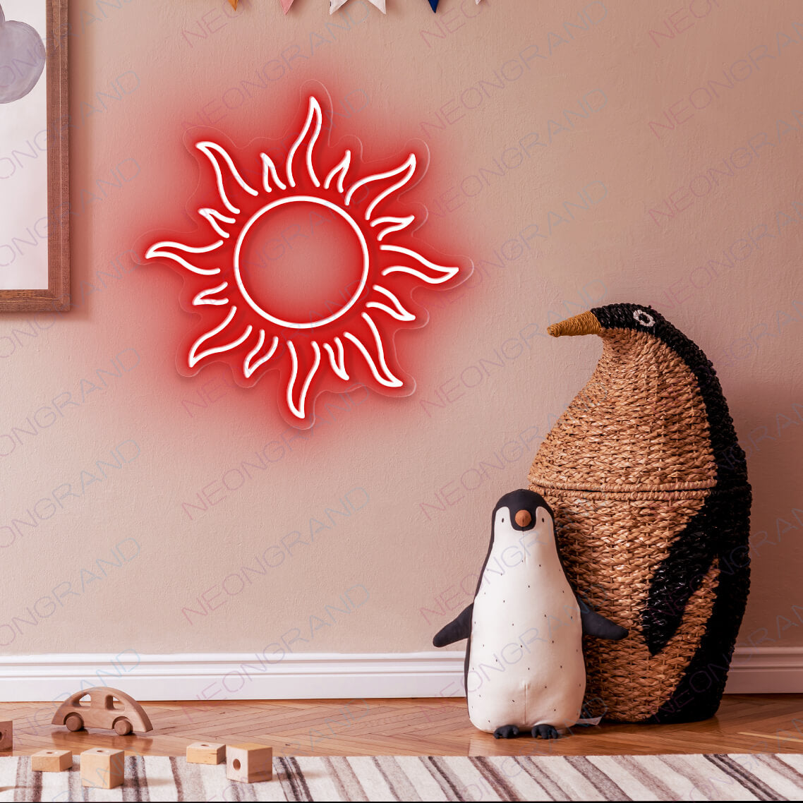 Sun Neon Sign Tropical Led Light red