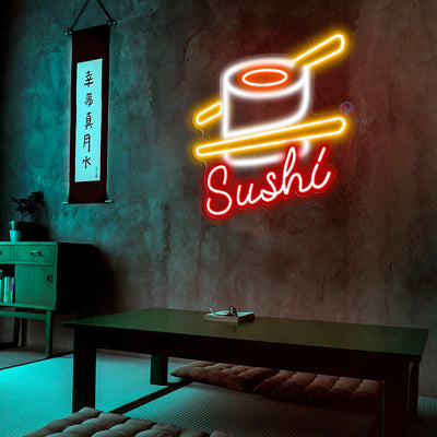 Sushi Neon Sign Food Japanese Led Light red
