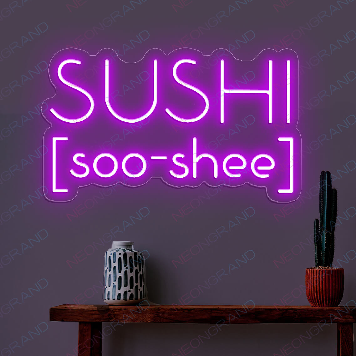 Sushi Neon Sign Japanese Food Led Light puple