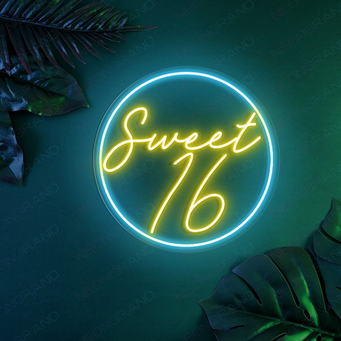 Sweet 16 Neon Sign Led Light Happy Birthday - NeonGrand