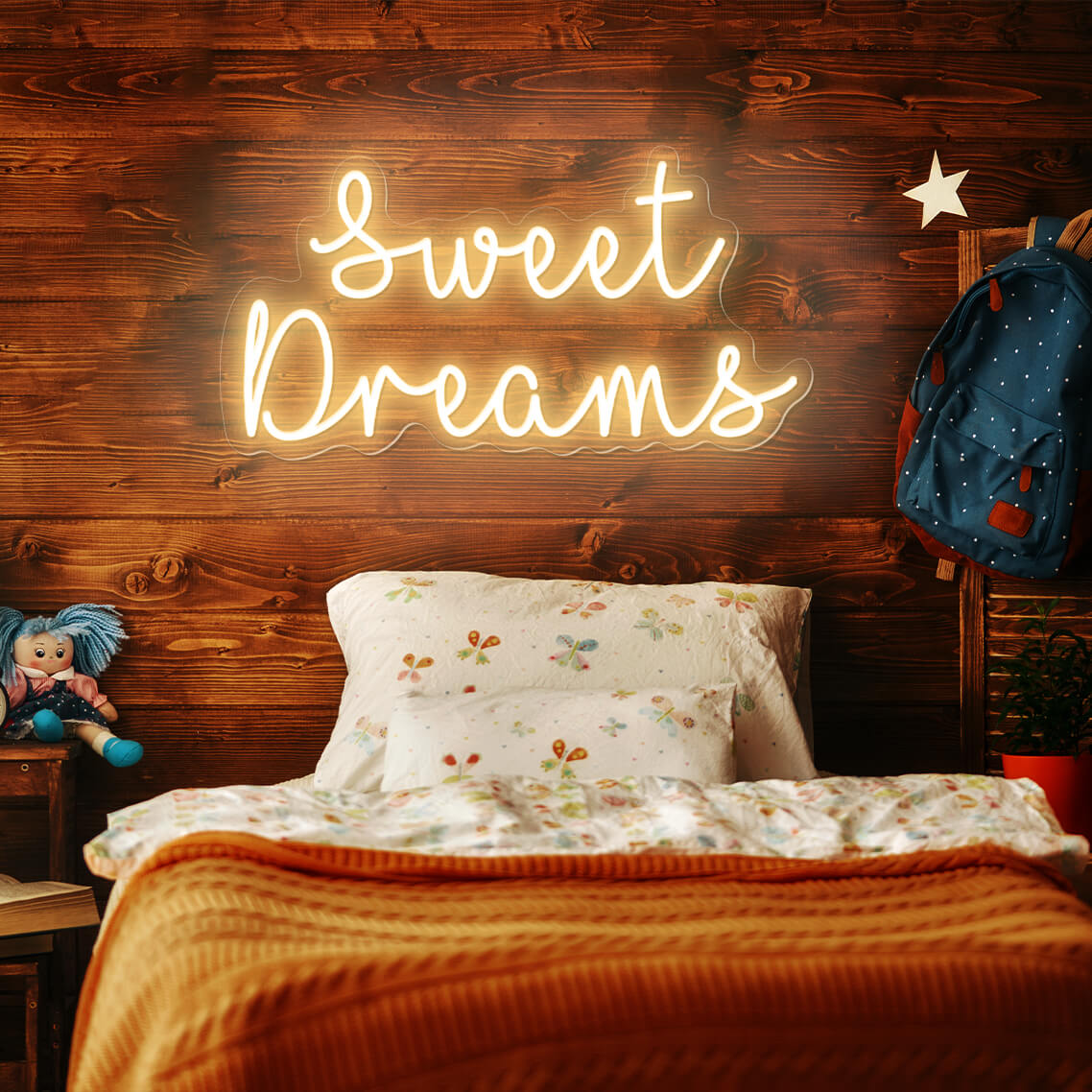 Sweet Dreams Neon Sign Led Light gold yellow